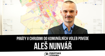 Chrudimské piráty do komunálních voleb povede místostarosta Aleš Nunvář